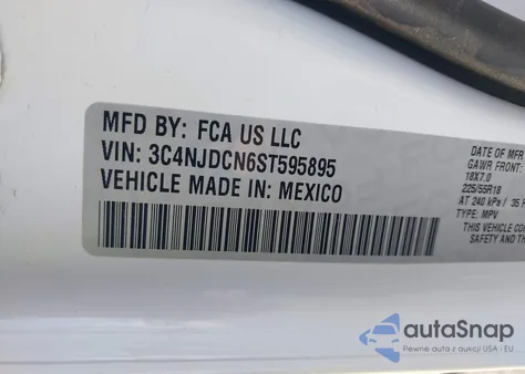 2025 Jeep Compass Limited 4X4 z USA, uszkodzony, nr VIN 3C4NJDCN6ST595895